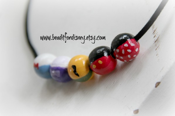 Disney necklace 5 beads 2