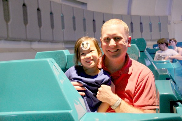 Disney Mark and Lydia on spaceship earth