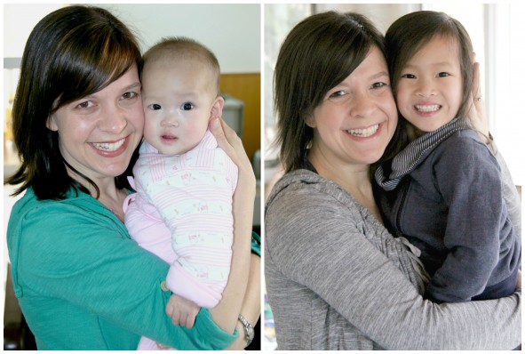 Gotcha Day collage 2010 and 2014