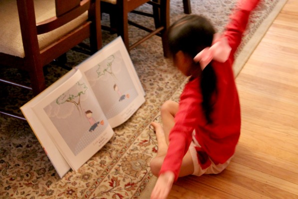 Lydia with book