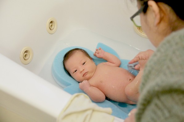first bath