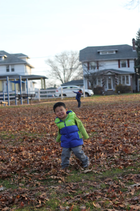 NJ in front of our house - 1